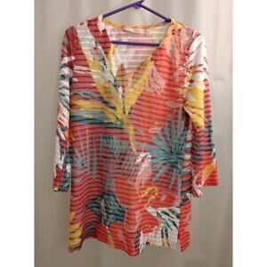 Soft Surroundings Womens Floral Tunic Top, size S